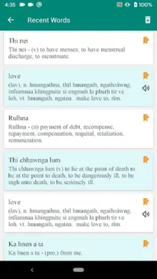 Eng-Mizo Dictionary android App screenshot 2